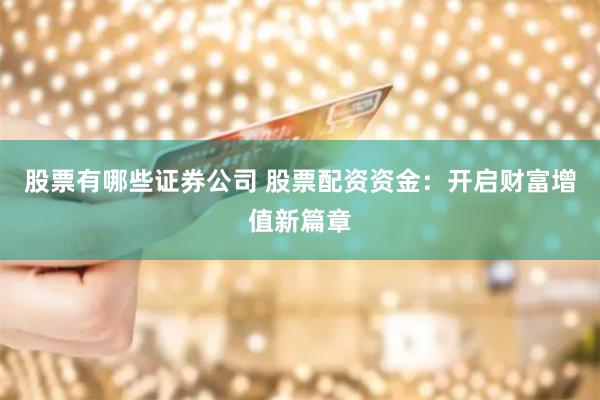 股票有哪些证券公司 股票配资资金：开启财富增值新篇章