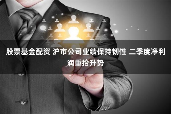 股票基金配资 沪市公司业绩保持韧性 二季度净利润重拾升势