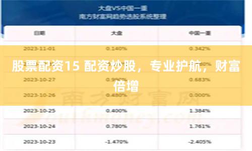 股票配资15 配资炒股，专业护航，财富倍增